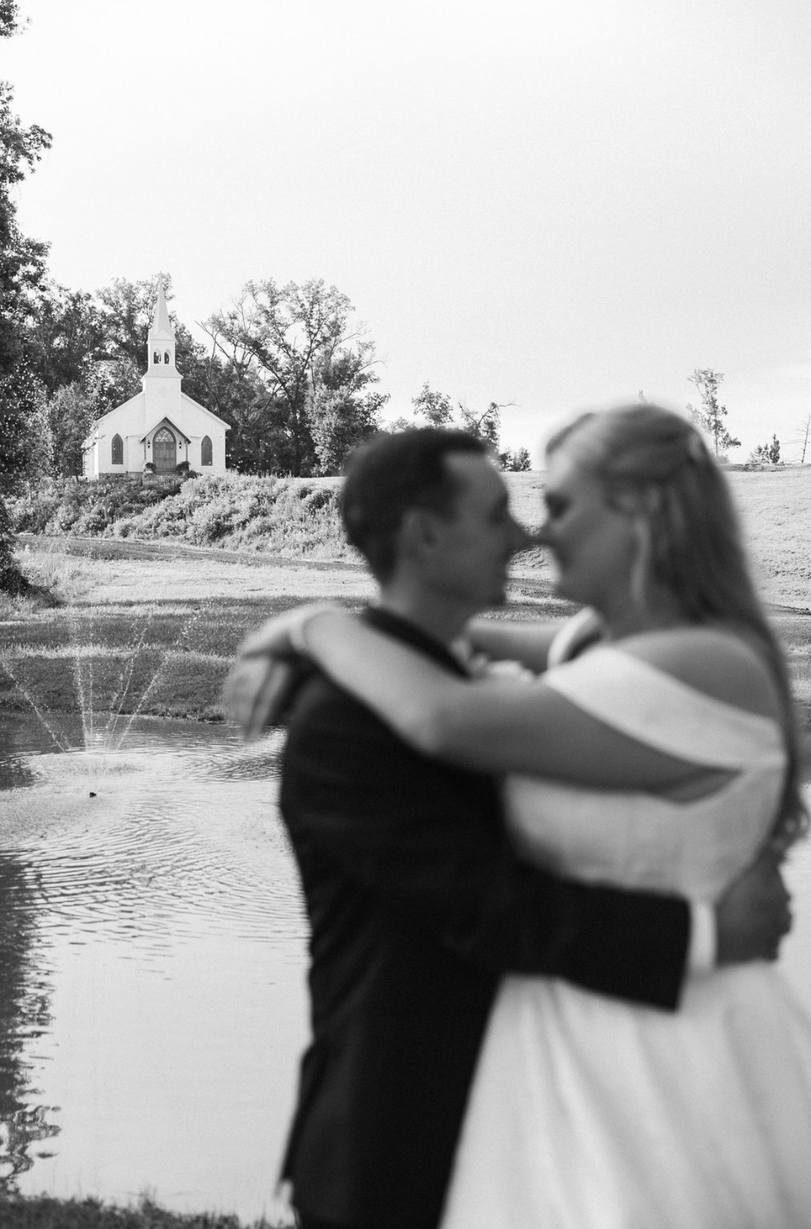 Couple by pond